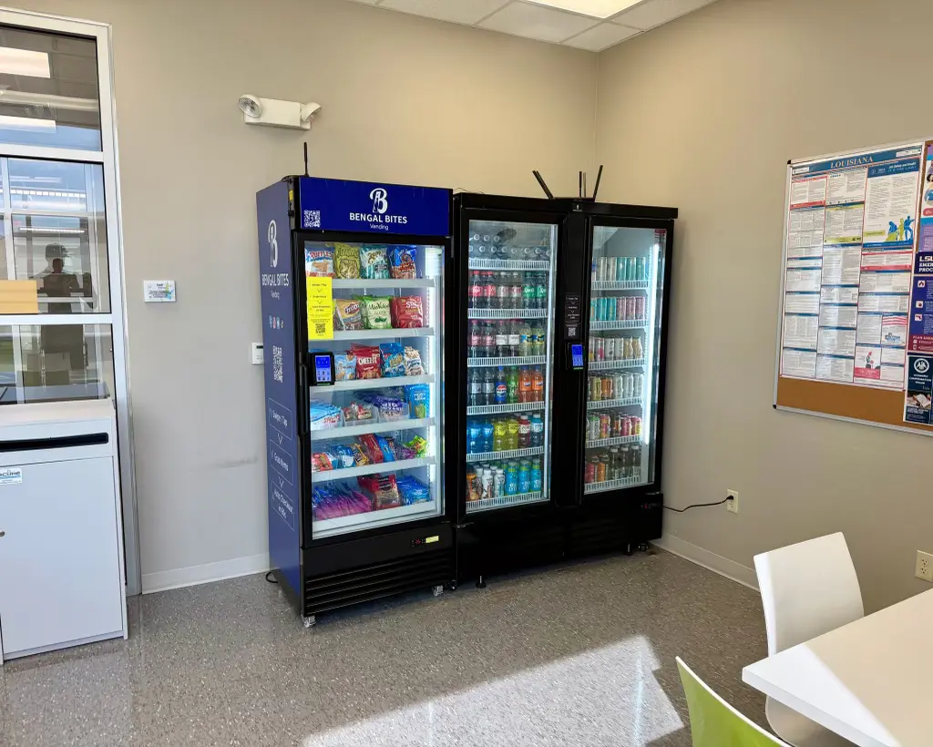 Bengal Bites smart cooler vending setup